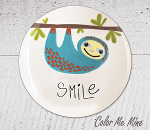 Sioux Falls Sloth Smile Plate