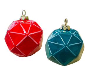 Sioux Falls Jewel Toned Faceted Ornament